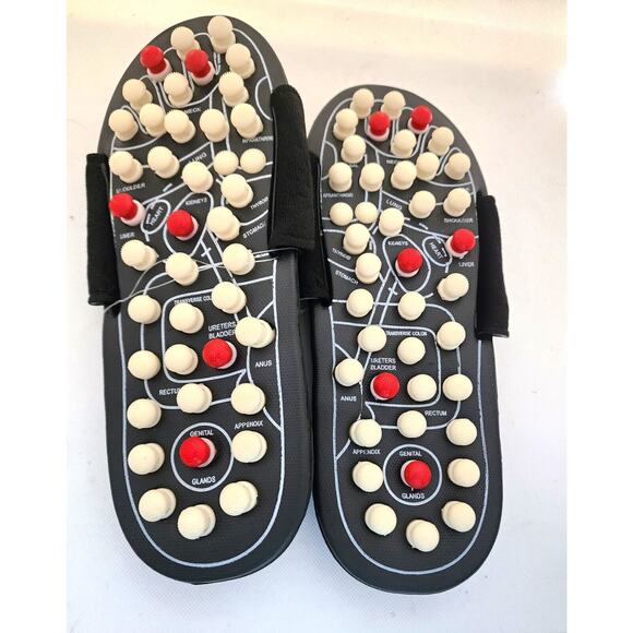REFLEXOLOGY SANDLES/SLIPPERS-Acupuncture-Pressure Points-11" Long-Men's 10-11 - Picture 11 of 11